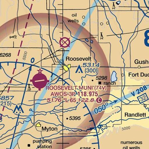 FAA VFR chart of State Road Lateral, UT