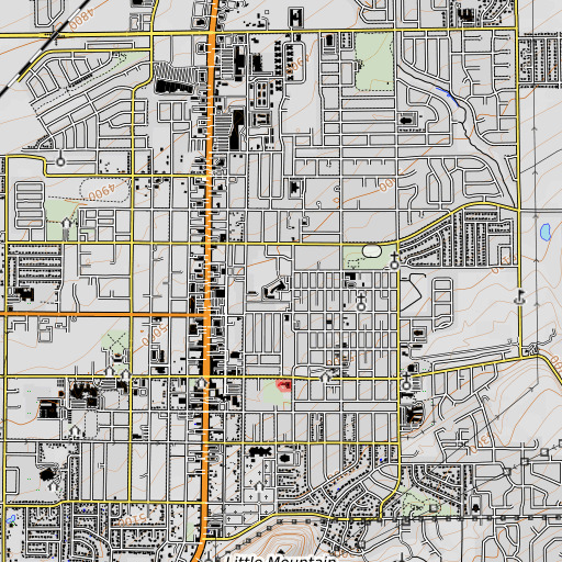 OpenTopoMap map of Harris Elementary School, UT