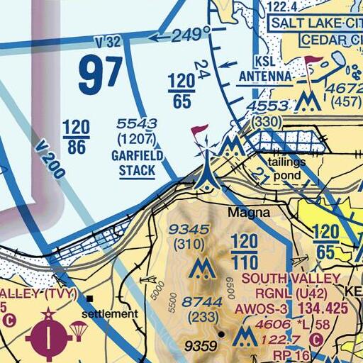 FAA VFR chart of Sunset Beach, UT