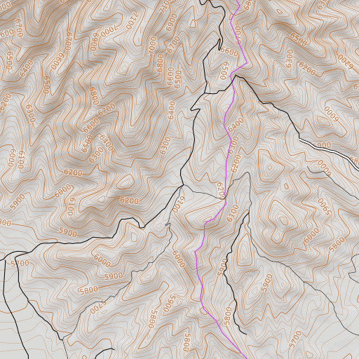 OpenTopoMap map of Sunshine, UT