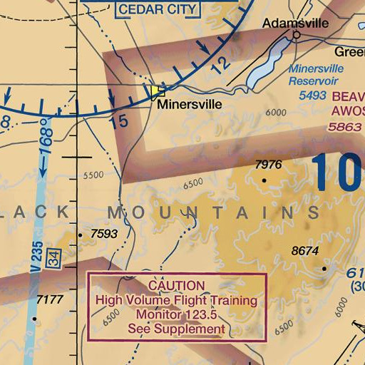 FAA VFR chart of Wire Grass Spring, UT