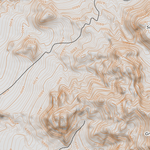 OpenTopoMap map of Wycroft Spring, UT