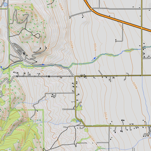 OpenTopoMap map of Yonk Spring, UT