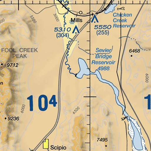 FAA VFR chart of Yuba Dam, UT