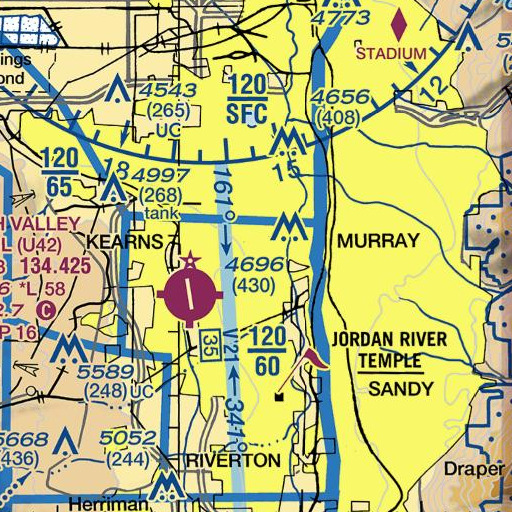 FAA VFR chart of Calvin S Smith Elementary School, UT