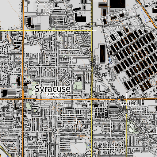 OpenTopoMap map of Cook Elementary School, UT