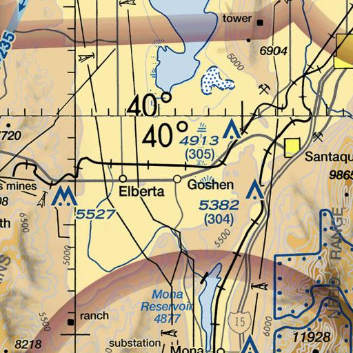 FAA VFR chart of Goshen Elementary School, UT