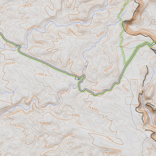 OpenTopoMap map of Moroni Slopes Catchment, UT