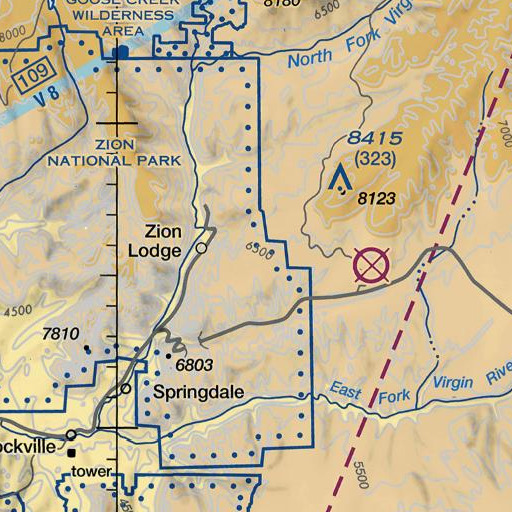 FAA VFR chart of Stave Spring, UT