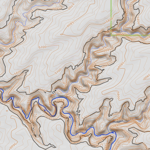 OpenTopoMap map of Step Spring, UT