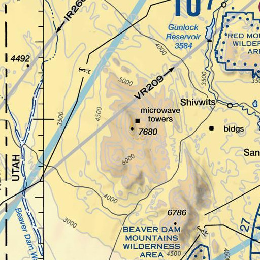 FAA VFR chart of West Mountain Peak, UT