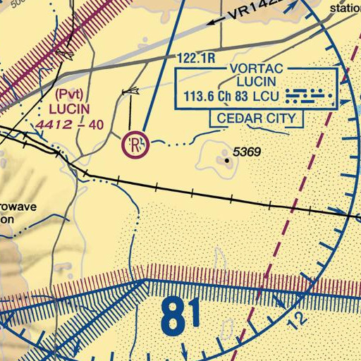 FAA VFR chart of Lucin Pit, UT