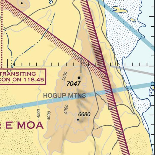 FAA VFR chart of Tangent Peak, UT