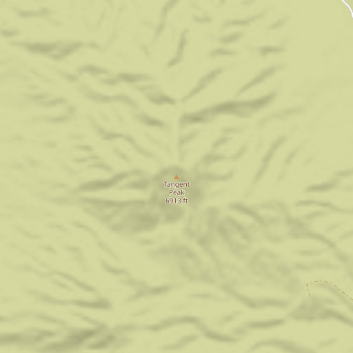 OpenStreetMap map of Tangent Peak, UT