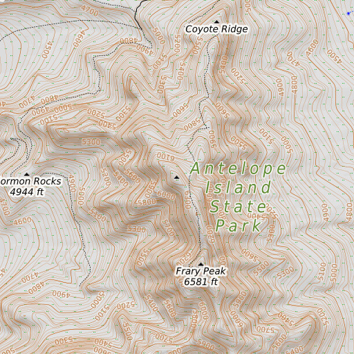 OpenTopoMap map of Stringham Peak, UT