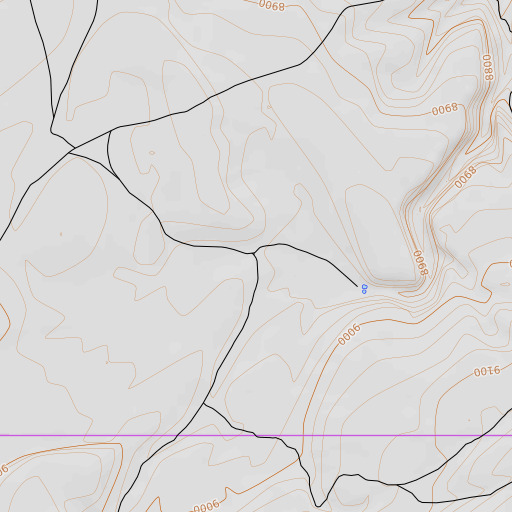 OpenTopoMap map of Antelope Spring Draw, UT