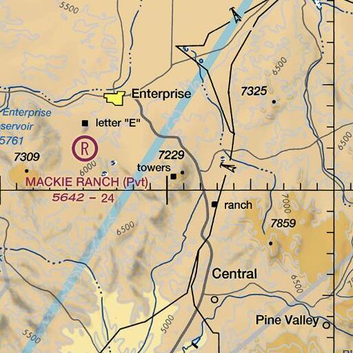 FAA VFR chart of Big Mountain, UT
