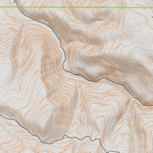 OpenTopoMap map of Brumley Creek, UT