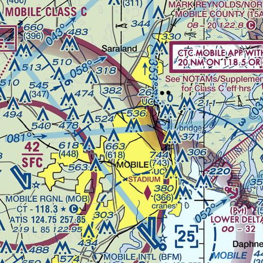 FAA VFR chart of William D Robbins Elementary School, AL