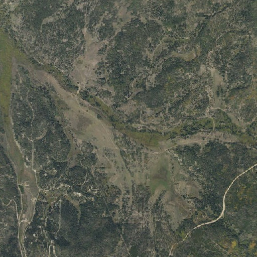 Aerial imagery of Christmas Tree Creek, UT