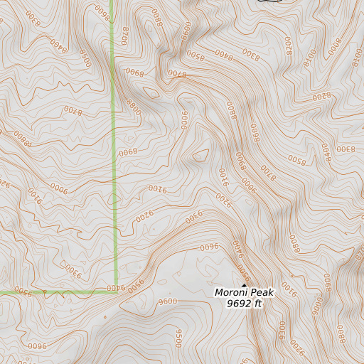OpenTopoMap map of Corral Hole, UT