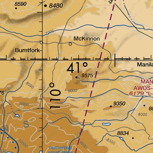 FAA VFR chart of Corson Peak, UT