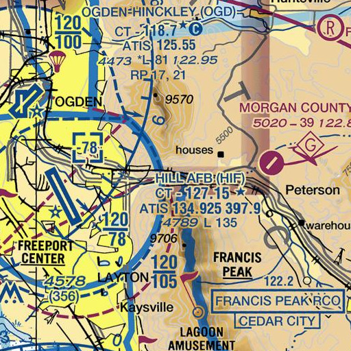 FAA VFR chart of Devils Gate, UT