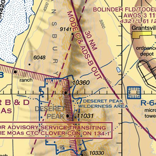 FAA VFR chart of Dragon Mine, UT