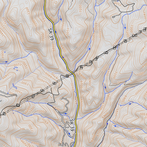 OpenTopoMap map of Elk Creek, UT