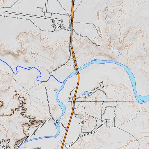 OpenTopoMap map of Fremont River, UT