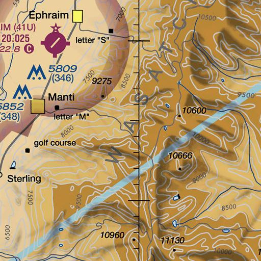 FAA VFR chart of Hougaard Fork, UT
