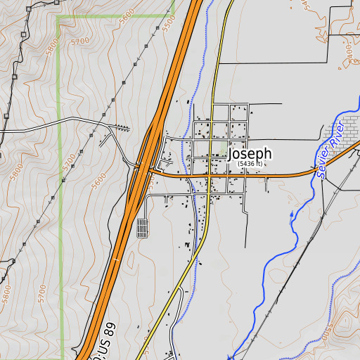 OpenTopoMap map of Indian Creek, UT
