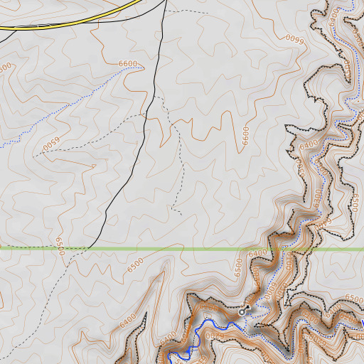 OpenTopoMap map of Indian Park, UT
