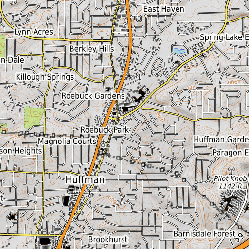 OpenTopoMap map of Going School, AL