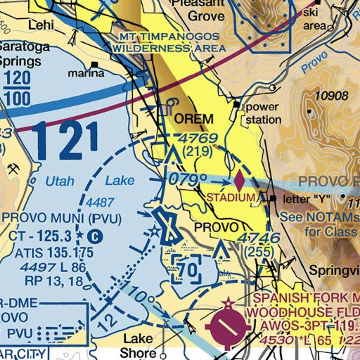 FAA VFR chart of Lakeview, UT
