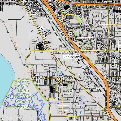 OpenTopoMap map of Lakeview, UT