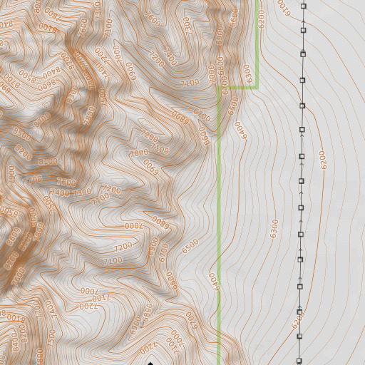 OpenTopoMap map of Libbs Canyon, UT