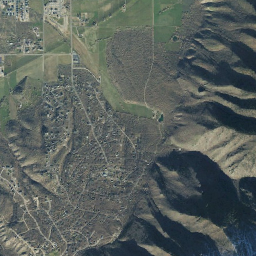 Aerial imagery of Maple Canyon, UT
