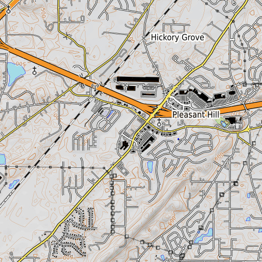 OpenTopoMap map of McAdory Elementary School, AL
