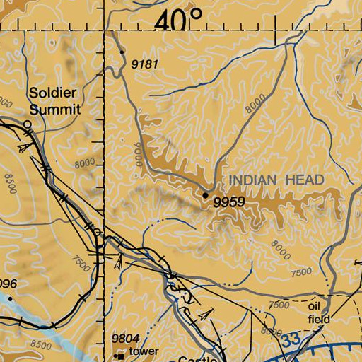 FAA VFR chart of Reservation Ridge, UT