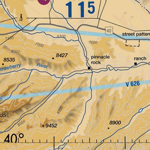 FAA VFR chart of Simmons Canyon, UT