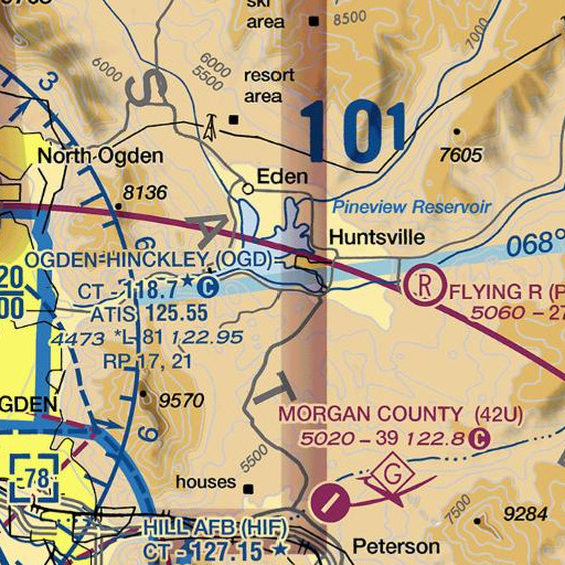 FAA VFR chart of Smith Creek, UT
