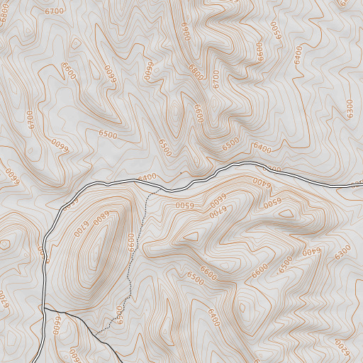 OpenTopoMap map of Summer Ranch, UT
