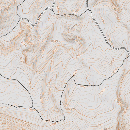 OpenTopoMap map of Uinta Mountains, UT