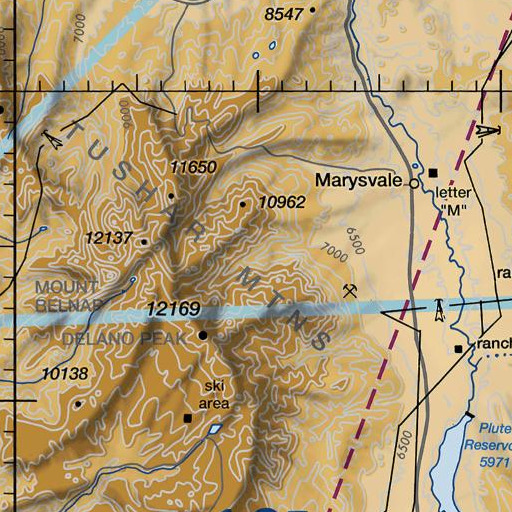 FAA VFR chart of Warnick Gulch, UT