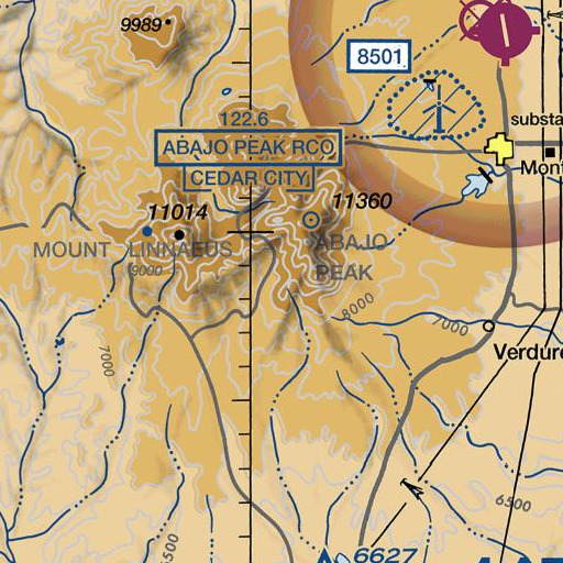 FAA VFR chart of Camp Jackson Dam, UT