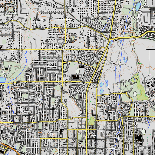 OpenTopoMap map of American Fork Junior High School, UT