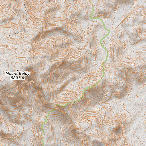 OpenTopoMap map of Death Valley Spring, UT