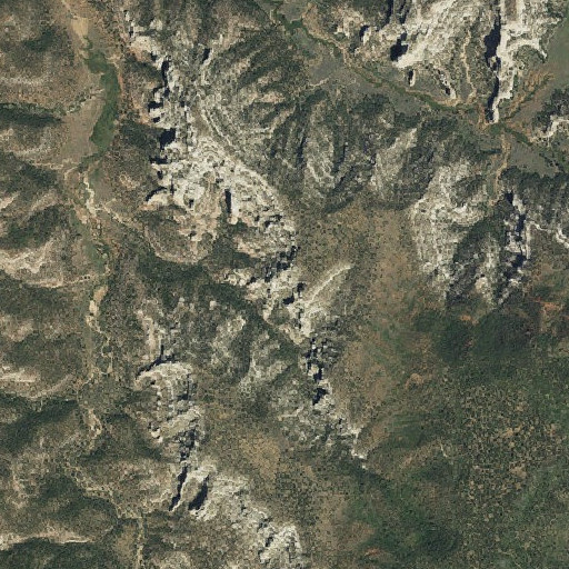 Aerial imagery of Queens Arch, UT