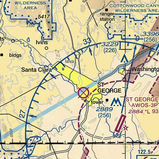 FAA VFR chart of Devils Saddle, UT